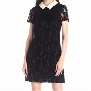 Betsey Johnson velvet lace sheath w/ pretty collar